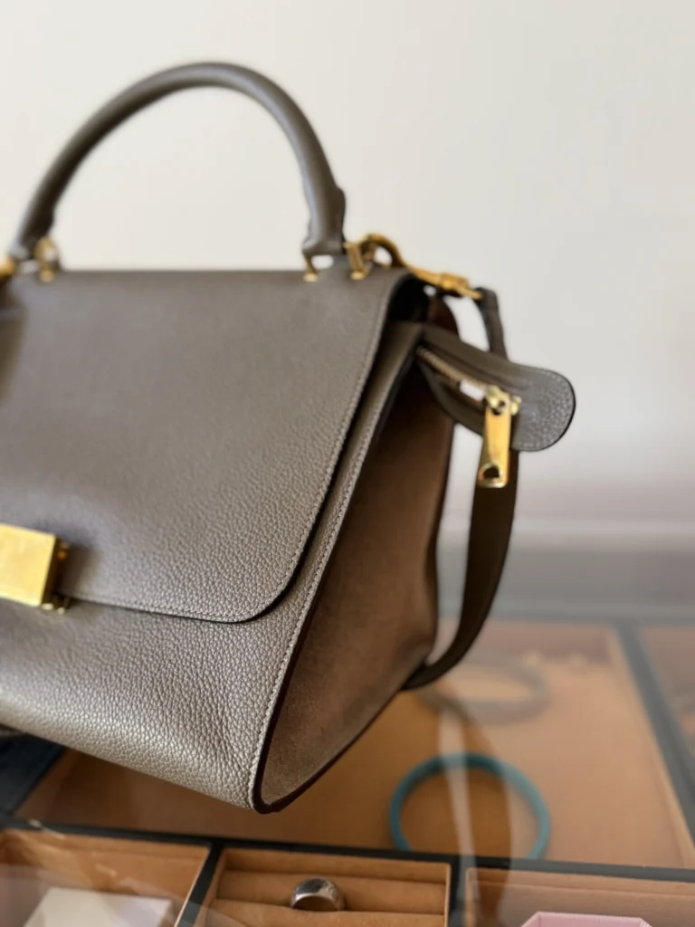 Celine Trapeze Suede Beige