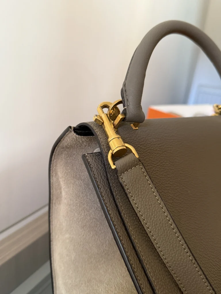 Celine Trapeze Suede Beige
