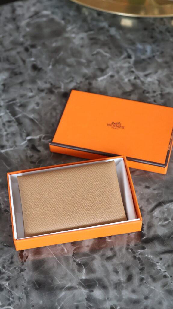 Hermes portfel camel