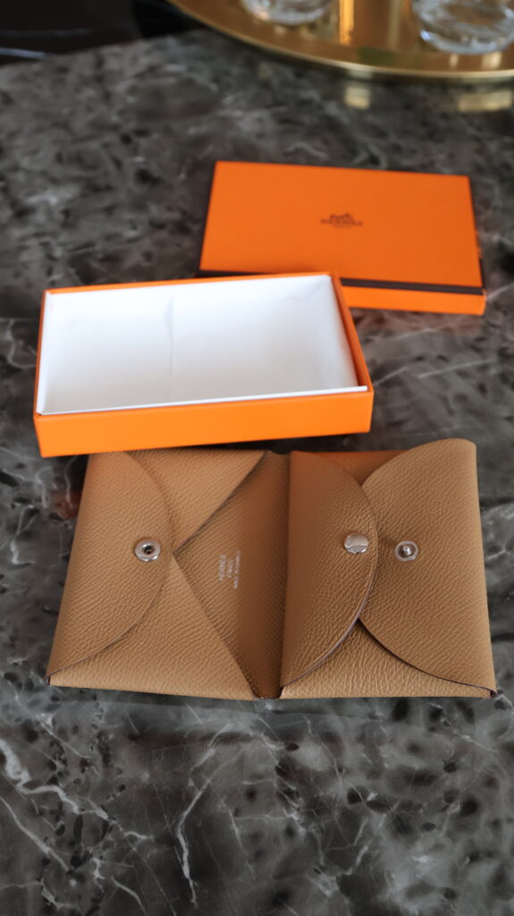 Hermes portfel camel