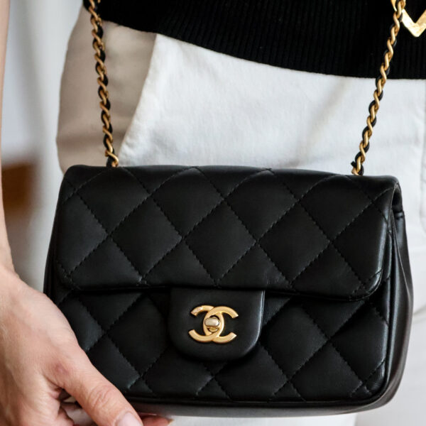 Chanel mini flap heart charles
