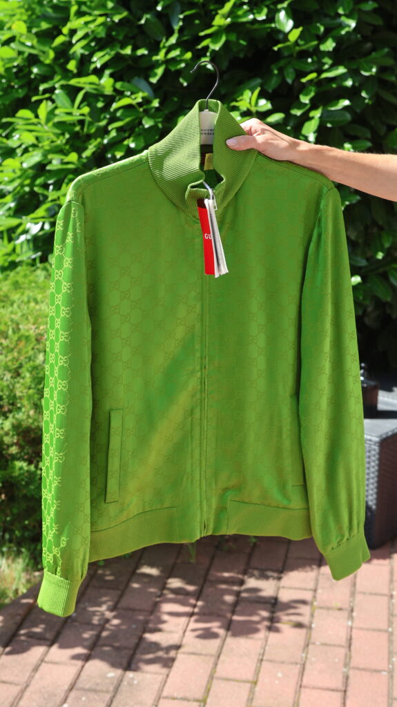 Bluza Gucci zapinana zielona monogram