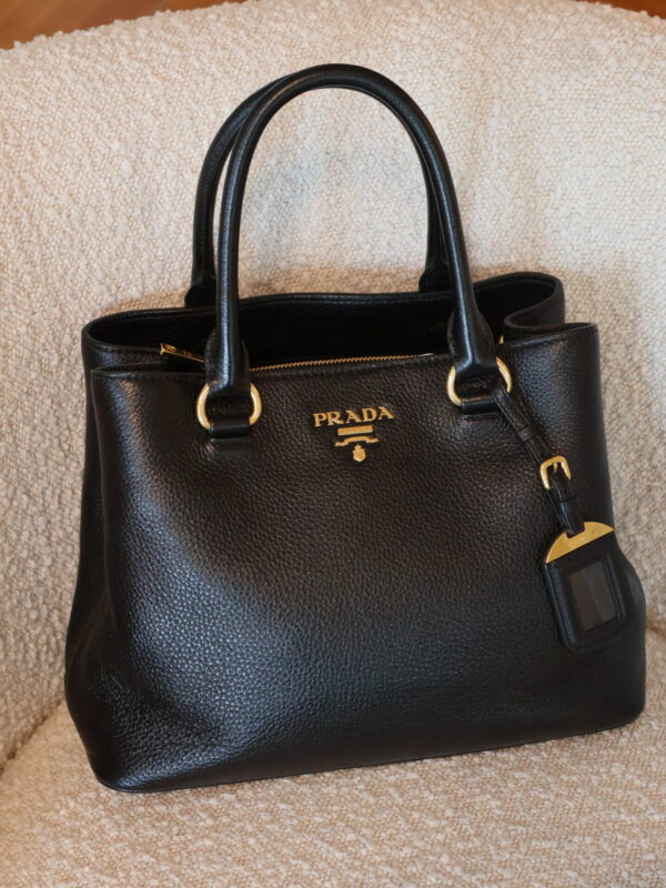 Prada Tote Bag czarna skórzana