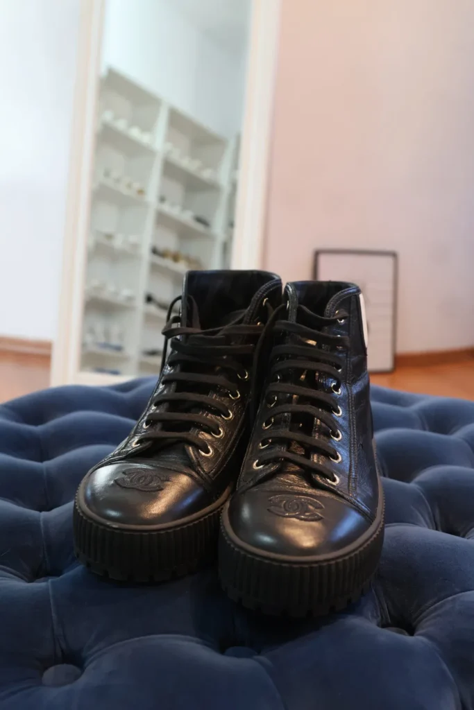 Chanel botki tenisówki czarne