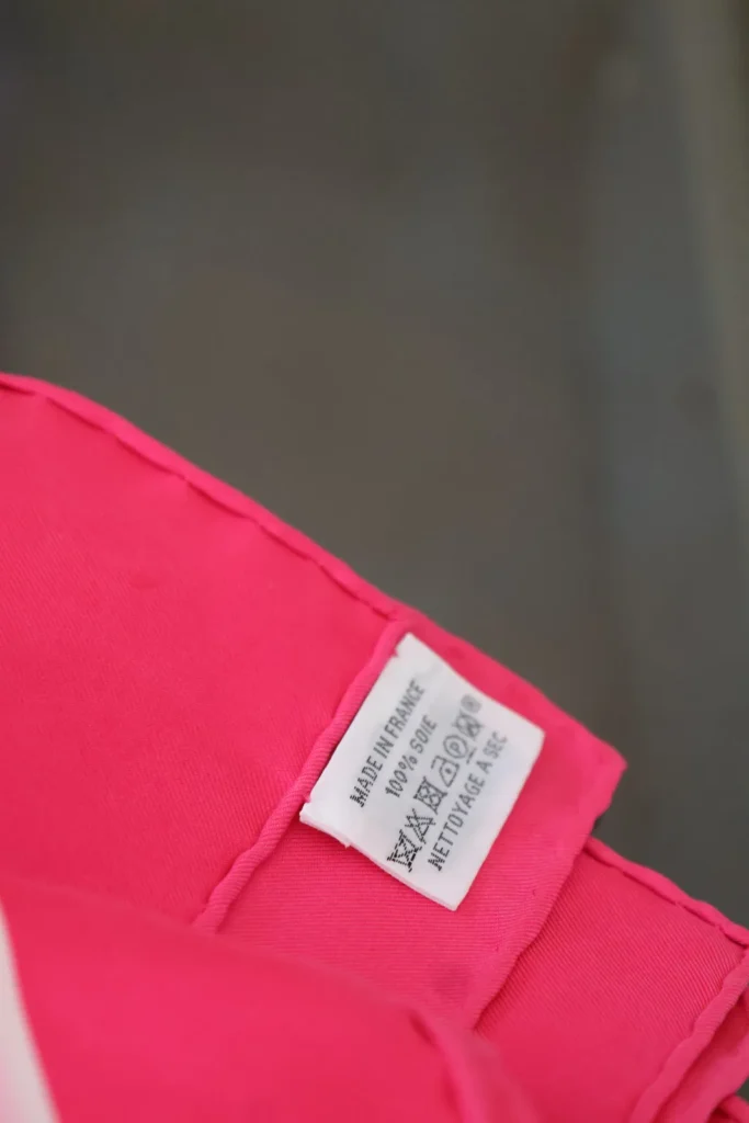 Chusta Hermès jedwabna różowa