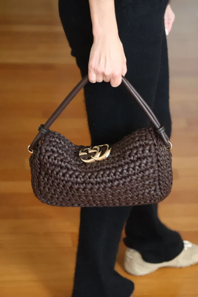 Gucci Double G Small czekoladowa